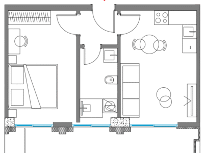 APARTAMENT 1+1 65.8 m²