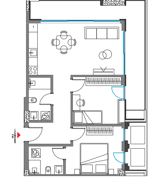 APARTAMENT 2+1 118.5 m²