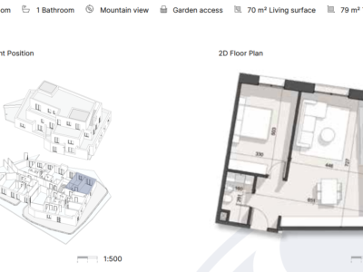 Apartament në Rezidencë në Dhërmi 79m² total