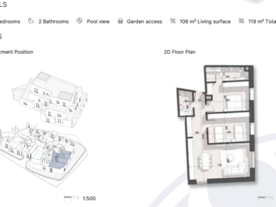 Apartament në Rezidencë në Dhërmi 119 m² total