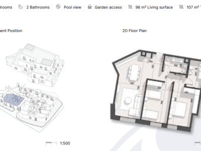 Apartament në Rezidencë në Dhërmi 107 m² total