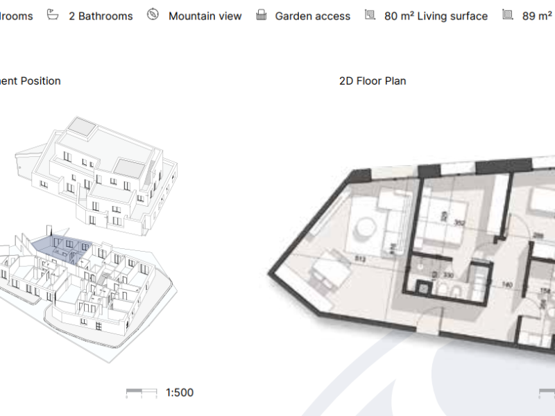 Apartament në Rezidencë në Dhërmi 89 m² total