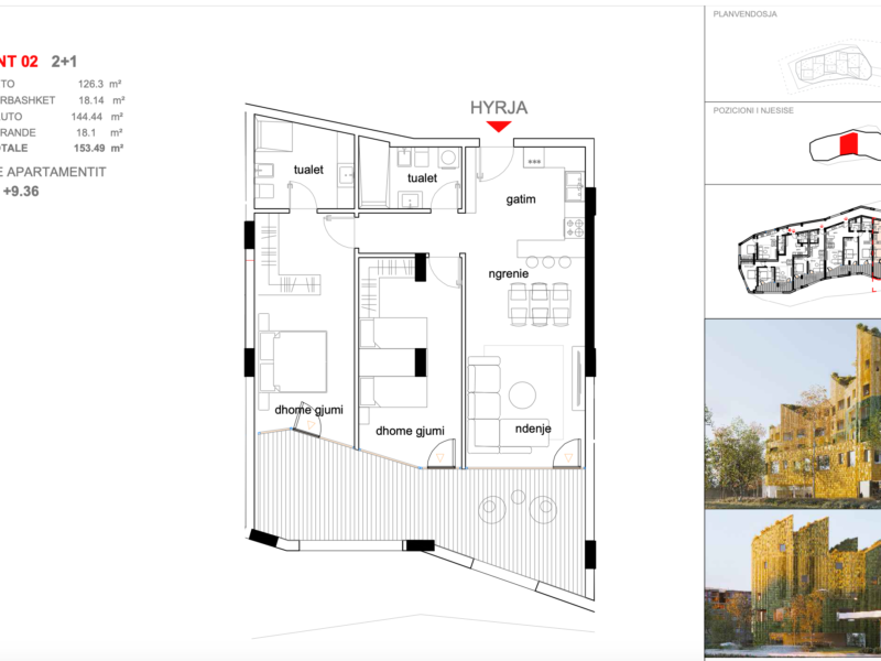Apartament 2,KOMPLEKSI ARMADILLO,TIRANE