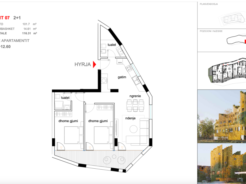 Apartment 7,KOMPLEKSI ARMADILLO,TIRANË