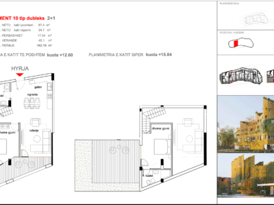 Apartament 10 tip DUBLEKS, KOMPLEKSI ARMADILLO,TIRANË