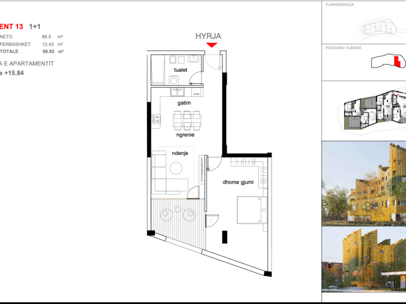 Apartament 13,KOMPLEKSI ARMADILLO, TIRANË