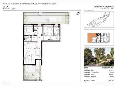 Shitet apartament ne Rezidencen ne ndertim "PARK HOUSES"